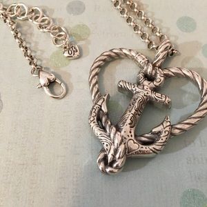 Brighton Anchored in Love Heart Necklace